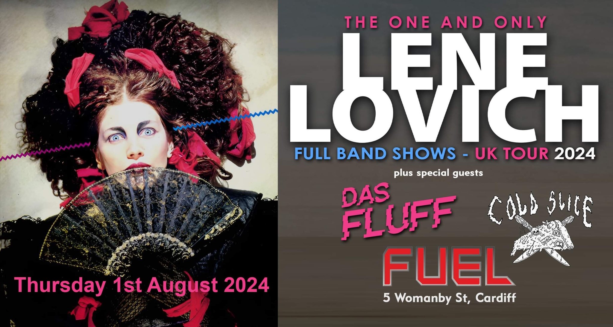 LENE LOVICH FULL BAND SHOW LIVE AT FUEL CARDIFF BANNER